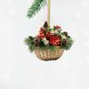Venta Caliente Transfronteriza Llavero Acrílico Personalizado 2D Cesta de Flores Colgante para Coche Regalo Colgante Decoración Navideña