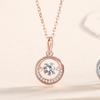 Colar Inteligente Light Chaser Feminino Prata Esterlina Estilo Coreano Luxo Leve Pingente Coração Inteligente de Diamante Corrente para Clavícula