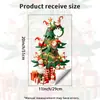 Adesivo de Geladeira de Elfo de Natal 3D Fofo, Gnomo, Árvore de Natal, Autoadesivo e Removível, Adesivo de Decoração para Porta de Armário de Casa