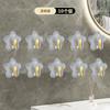 Gancho adhesivo de lujo con luz de estrella, resistente, sin perforaciones, para colgar ropa en la pared, con adhesivo y capacidad de carga.