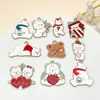 Oso de Navidad Lindo de Dibujos Animados Corazón de Amor Día de San Valentín Colgante DIY Collar Pendiente Accesorios de Joyería