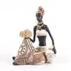 Estilo Campestre Americano Vintage Resina Creativo Figura de Hombre Negro Africano Decoración para Hogar de Diseñador Sala de Estar Escritorio Mesa de Café