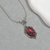 2025 Estilo Retro Europeo y Americano Transfronterizo Geométrico Joyería para Mujer Diseño Geométrico con Incrustaciones de Piedras Preciosas Collar Largo de Cristal