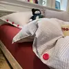 Juego de Cama Nuevo 2026, Funda de Edredón, Juego de Tres Piezas de Algodón de Gasa de Doble Capa para Dormitorio de Estudiantes, Juego de Cuatro Piezas Estilo Botón