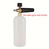 Pistola de agua para hidrolavadora transfronteriza, bote de espuma de copo de nieve, inserción rápida de 1/4, regulable, 1L, bote para regar con espuma, 4000 psi