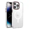 Fábrica de comercio exterior funda de teléfono adecuada para Apple 15 color hielo transparente funda de teléfono magnética iPhone14 funda dura resistente a caídas