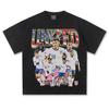 2025 Equipo de Fútbol Americano Transfronterizo de Verano Americano Retro Algodón Manga Corta Pesada Camiseta de Hombre Cuello Pequeño Manga Corta Hombre