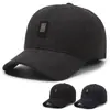 Gorra de Béisbol Nueva de Invierno para Hombre Moda Gorra de Pico Protección para los Oídos para Personas de Mediana Edad y Mayores Gorro Cálido a Prueba de Frío para Viajes al Aire Libre