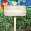 Estaca de Suelo Anticorrosión para Huerto Señal Tablero Vertical para Guardería Etiqueta de Planta Señal Señalización Exterior Señal de Madera Grabado