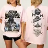 2026 Camiseta Especial de Manga Corta 50 Aniversario de Star Wars Verano Casual para Hombre y Mujer Camiseta Infantil Verano