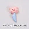 Mini Cuchillo y Tenedor de Cerdo Dibujos Animados Creativos Hechos a Mano Accesorios DIY Pegamento de Crema Resina Piezas Pequeñas Materiales Venta al por Mayor