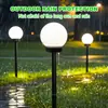 Luz de Paisaje para Patio Exterior Solar Recargable Impermeable Bola Blanca Luz de Ambiente Iluminación de Jardín Luz Decorativa de Enchufe de Piso