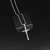 Collar Europeo y Americano Transfronterizo de Nicho Sencillo para Hombre de Acero Inoxidable Colgante de Cruz de Aleación Cadena Larga para Suéter Joyería Colgante