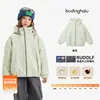 Pudding Haru Roupas de Inverno para Meninas, Blusa Quente Infantil, Novo Modelo de Inverno 2026, Jaqueta de Penas Três-Provas Infantil