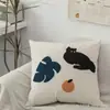 Almohada Bordada de Toalla Estéreo de Gatito Súper Linda Estilo Ins Nórdico Cojín Decorativo para Sofá Cojín para Casa de Huéspedes de Celebridad de Internet