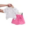 Conjunto de Roupa de Verão para Meninas, Novo Estiloso e Fashion de Verão 2026 Conjunto de Duas Peças com Manga Curta e Shorts para Bebês de 1-3 Anos, Tendência Atacado