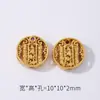 Antiguo Chapado en Oro Microincrustado Zirconio Amarillo Dios de la Riqueza Espaciador Cuentas Colgantes Accesorios Plata Chapado en Oro Dorado Antiguo DIY Colgante Adorno