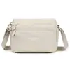 Bolsa Transversal Feminina Leve Lona de Nylon Grande Capacidade Múltiplos Bolsos Viagem Deslocamento Ultra-Leve Pequena Quadrada Tendência