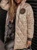 2024 otoño e invierno transfronterizo nuevo europeo y americano comercio exterior transfronterizo con capucha chaqueta acolchada de algodón ropa larga acolchada de algodón