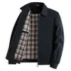 Moda Casual para Hombre Otoño 2026 Estilo Old Money Chaqueta Cómoda Transpirable Cuello Solapa Chaqueta Casual de Color Sólido