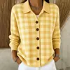Personalizado de Fábrica 2026 Otoño e Invierno Europeo y Americano Estilo Nuevo Suéter Cardigan de Punto Largo Versátil Holgado con Solapas para Mujer