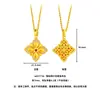 Conjunto de colar, brincos e anel de trevo de quatro folhas banhado a ouro de luxo leve para mulheres, cravejado com diamantes, joias de alta qualidade para atacado