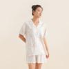 Pijamas Verano Mujer Seda de Hielo Ropa para el Hogar Pijamas al Por Mayor Primavera y Verano Algodón Seda Ropa para el Hogar Algodón Rayón Traje de Manga Corta