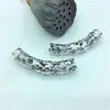 Pulseira Oca Prata Xizang Esculpida Haste Haste Haste Acessórios Tubo Curvo Contas Budistas Xizang Acessórios de Rattan Medicinal Capa Suéter