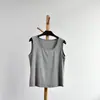 [Ropa Interior Youkesi] Nueva ropa interior básica para mujer para todas las estaciones, Camisola adelgazante sin mangas con cuello en U Youkesi