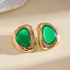 Pendientes Geométricos Irregulares de Resina Retro Europeos y Americanos, Pendientes de Nicho Transfronterizos de Alta Gama, Pendientes Personalizados para Mujer