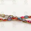 Cuentas Largas de Arroz Transparentes Facetadas Brillantes K9 de 6 mm de Gama Alta, Cuentas de Oliva, Cuentas de Vidrio de Cristal de Tambor de Cintura, Accesorios para Joyería con Cuentas