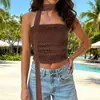 2025 Nuevo Moda Sexy Transfronterizo Estilo Europeo y Americano Delgado Hombros Descubiertos Elegante Estampado de Lunares Patchwork Tubo