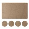 Mantel Individual Cuadrado de Cuero a Cuadros Estilo Western de PVC Mantel Tejido Estilo Chino para Mesa de Comedor Resistente al Calor Posavasos Simple Hecho a Medida