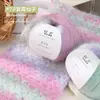 Fabricante de novelos de lã Vanzen cor pura alternativa de boneco de neve, atacado, fio com mistura de lã e pelo longo para chapéus, cachecóis e mantas de sete estrelas