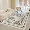 Alfombra verde de estilo minimalista moderno de lujo ligero, alfombra nórdica para dormitorio, mesita de noche, vestidor, sala de estar, sofá, mesa de centro, manta