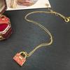 KS Bolsito de Primavera y Verano Lleno de Joyería de Circonita Traje Moda de Nicho Europea y Americana Exquisito Lujo Ligero Collar Pendientes de Gama Alta