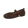 Sapatos Mary Jane versáteis e elegantes estilo francês para mulheres, novo modelo 2025, sapatos flat slip-on para combinar com saias, sapatos Birkenstock de sola macia