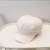 Boina de Sol de Cuadros de Corea para Principios de Primavera de Venta al por Mayor con Ala Ancha que Hace que la Cara Parezca Más Pequeña, Sombrero Octogonal