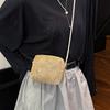 Mini Bolso Tejido Hecho a Mano de Verano para Mujer 2025 Nuevo Estilo Fresco de Moda Bolso Cruzado de Paja para Playa Bolso Cuadrado Pequeño