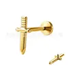 Jiangtai F136 Joyería de Aleación de Titanio Perforación Labial Prensada en Aceite G23 Joyería para Piercing Corporal de Aleación de Titanio Piercing en el Hueso de la Oreja