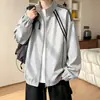 Chaqueta deportiva de rayas con cuello alto para hombre, top de color block nuevo para otoño de 2026, abrigo casual americano de moda
