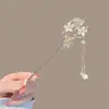 Acessórios de Cabelo Hanfu Estilo Antigo, Grampos de Cabelo Versáteis de Liga Metálica com Franjas Retrô, Enfeites para Coques, Grampos de Cabelo Estilo Chinês Novo para Atacado