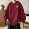 Nuevo top de forro polar pesado para hombre, tendencia otoño e invierno, nuevo versátil juvenil, sudadera estampada casual para exteriores