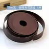 Tira de Couro Dupla Face de 5m de Comprimento em Marrom-Avermelhado Estilo Vintage, Tira de Couro Sintético PU Feita à Mão, Acessório Adesivo de Camada Dupla para Roupas DIY, Bolsas e Cordas de Couro