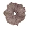 Scrunchie de Malha com Flores e Estampa Floral Atmosférica, Laço Doce para Cabelo, Corda para Coque, Acessório de Cabelo