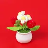 Girassol de Lã Tricotado Transfronteiriço Acabado Flor de Margarida em Vaso Não Me Esquecas Flor Artificial Lírio Enfeites Dia dos Namorados