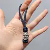 Cuerda de Paraguas de Siete Hilos Pirata Espartano Línea Azul Dura Llavero Colgante Hecho a Mano Estilo Vikingo Llavero