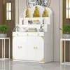 Mesa de Ofrendas Estilo Tibetano de Tres Niveles Sala de Estar Nuevo Estilo Chino Hogar Altar de Incienso Santuario Altar de Buda de Tres Niveles Salón Altar de Práctica Taoísta Nicho Budista Estatua de Buda