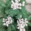 Bayas de Nieve Cayendo Simuladas Bayas de Nieve Cayendo de Múltiples Puntas Esquejes Fruta de Navidad Fruta de Acebo Boda Decoración del Hogar Bayas de Nieve Cayendo