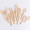 Cuchara Redonda de Madera de Loto Sin Pintar, Cuchara Pequeña de Madera para Niños Japoneses y Coreanos, Mini Cuchara para Café, Venta al por Mayor desde el Fabricante